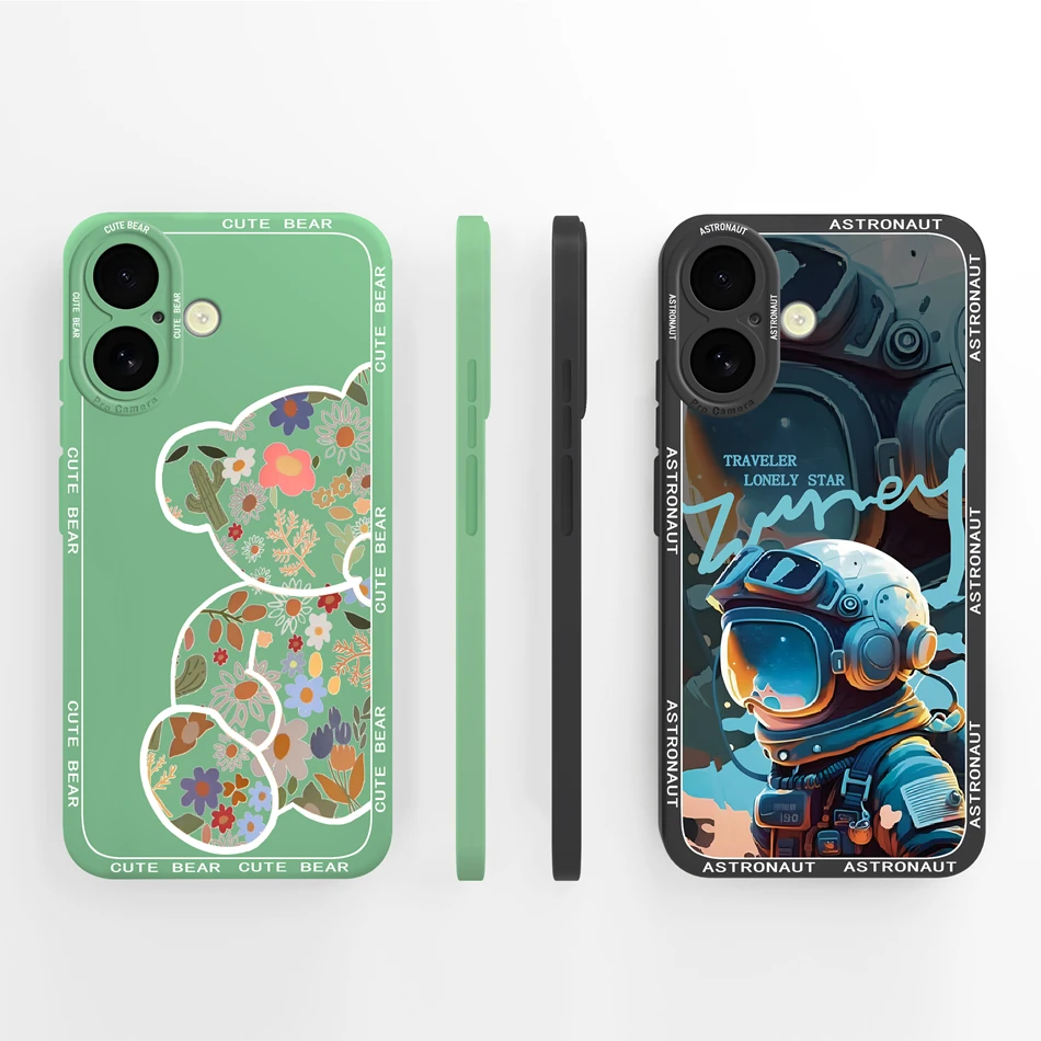 Bonita Funda de Panda para iPhone 16 /16Plus/16Pro/16promax, carcasa trasera de silicona líquida, protección completa - imagen 4
