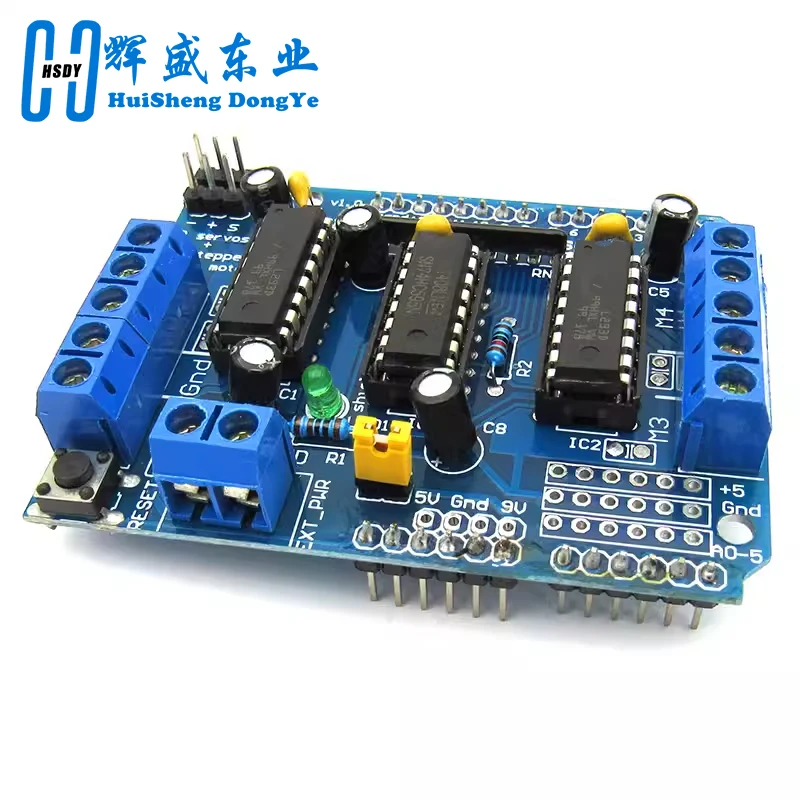 Placa controladora de Motor paso a paso L293D, módulo de protección de Control, placa de expansión de accionamiento de Motor para Arduino Mega2560 UNO R3 de 4 canales - imagen 5