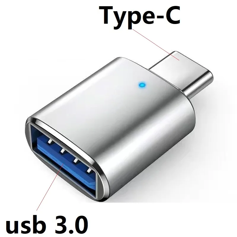 1 Uds 5 uds LED USB 3,0 a tipo C adaptador OTG a USB C USB-A a Micro USB tipo C conector hembra para Samsung Xiaomi POCO adaptadores - imagen 5