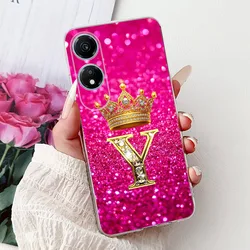 Honor X5 Plus Funda Silicona Suave - Letras Modernas y Lujo Distinto