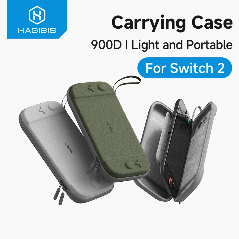 Hagibis Estuche de transporte portátil para Nintendo Switch 2 bolsa de viaje carcasa dura accesorios NS funda protectora 10 cartuchos de juegos - imagen 2