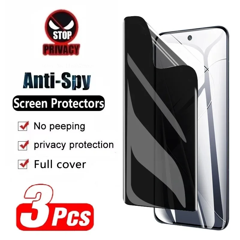 3 uds película de hidrogel de privacidad para Xiaomi Redmi Note 10 11 12 13 Pro 5G protectores de pantalla 12S 11S 10S Protector Pro Plus película de vidrio