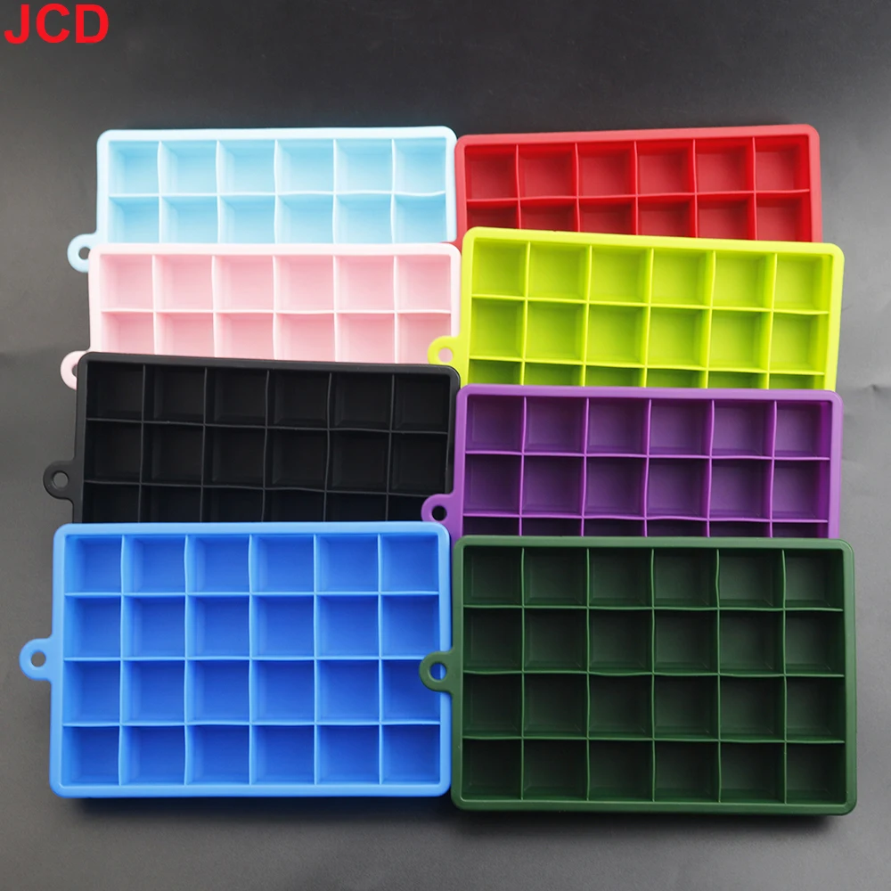 Bandeja de hielo de silicona con tapa/sin tapa, caja cuadrada auxiliar para alimentos, puré, queso, gelatina, Bar, herramienta de cocina, cubo de cóctel, 1 Uds.