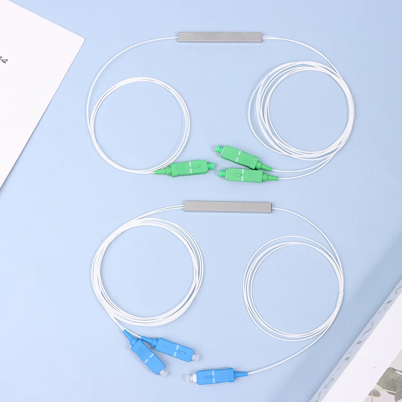 ✈ 1 unidad de divisor de fibra óptica FTTH monomodo PLC divisor 1x2 SC/APC SC/UPC Mini sin bloqueo 1*2 SC APC/UPC conector - imagen 2