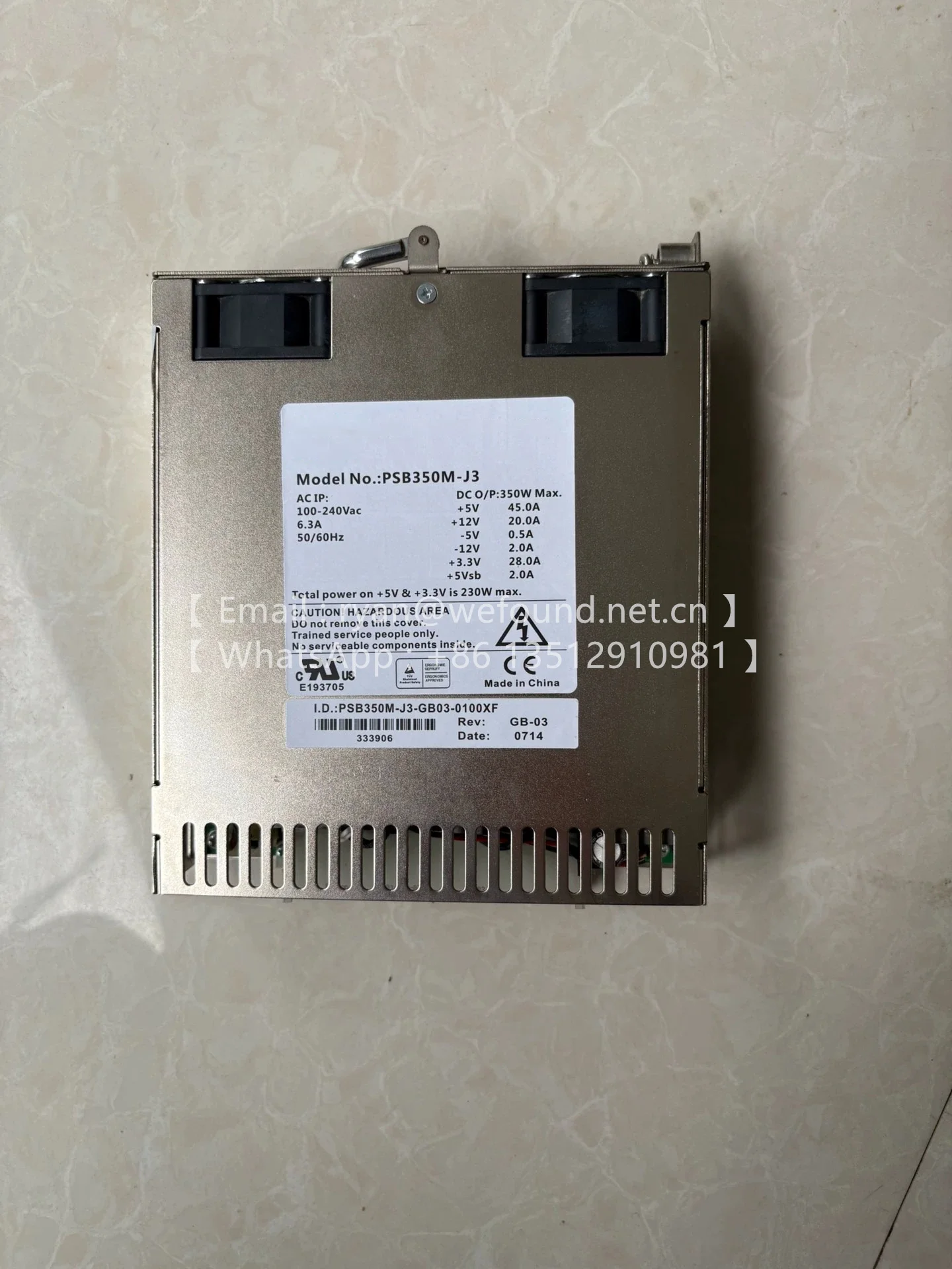 PARA CWT PSB350M-J3 350W MODELO DE ALIMENTACIÓN - imagen 2