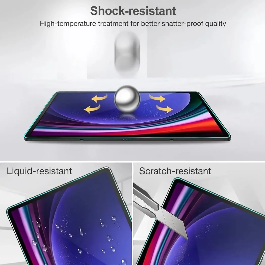 Protector de vidrio templado para Teclast T65Max T60 T50HD P50 T50 Pro Plus Max, Protector de pantalla de vidrio resistente a los arañazos HD transparente, 2 uds. - imagen 5