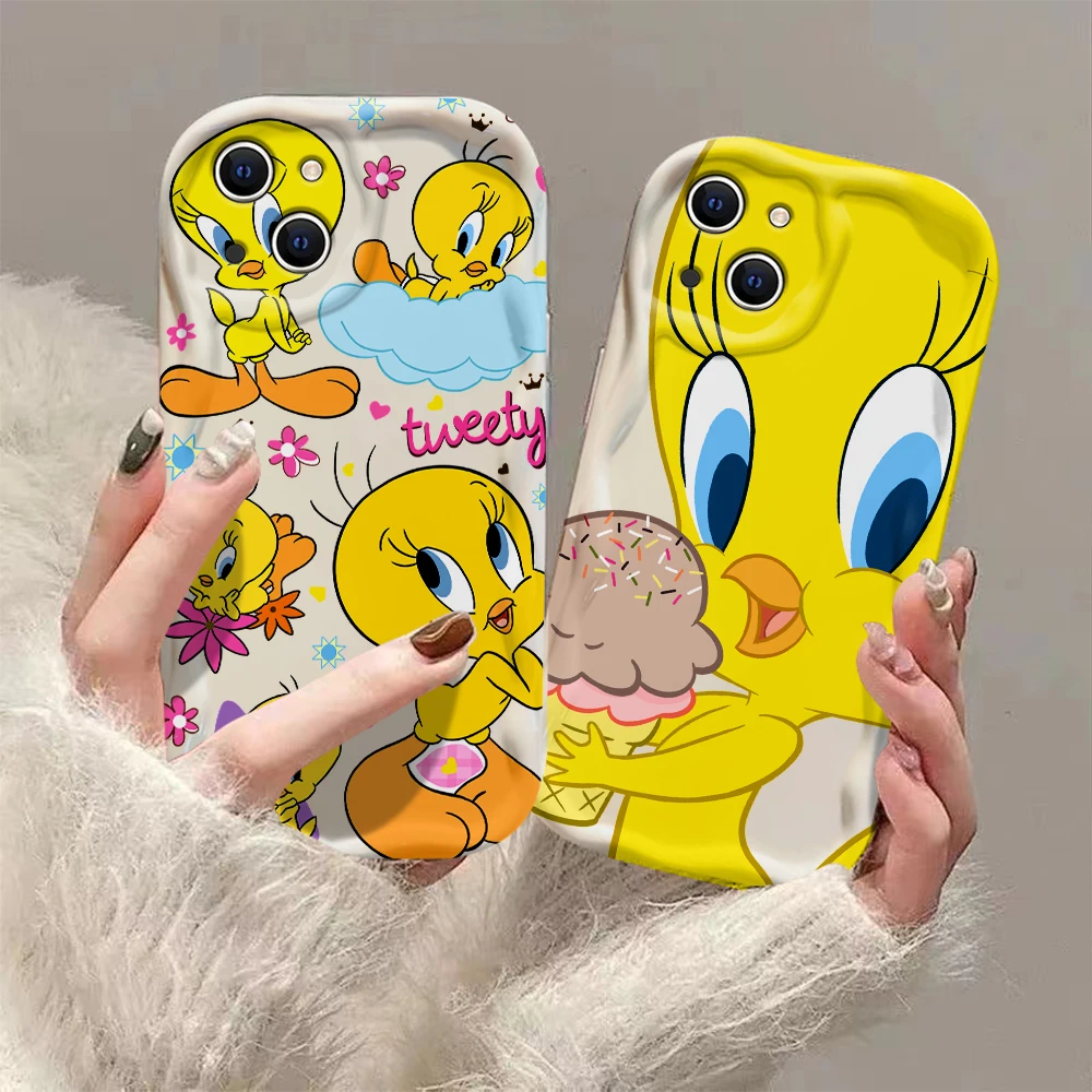 Tweetys Bird-funda de teléfono con ondas 3D para Samsung Galaxy, carcasa trasera de silicona suave para Samsung Galaxy S24 S23 S21 S20 FE Plus Ultra 4G 5G - imagen 2