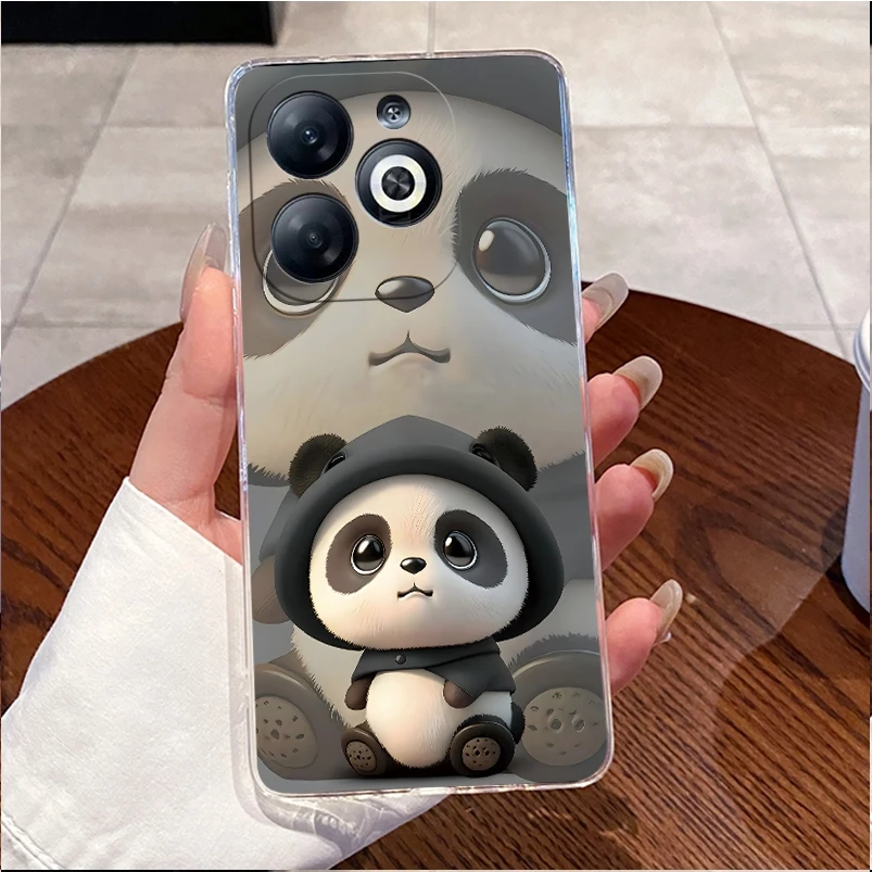 Para Infinix Smart 8 X6525 funda de silicona transparente a prueba de golpes de lujo lindo conejo de amor patrón divertido para Infinix Smart 8 funda de teléfono - imagen 5