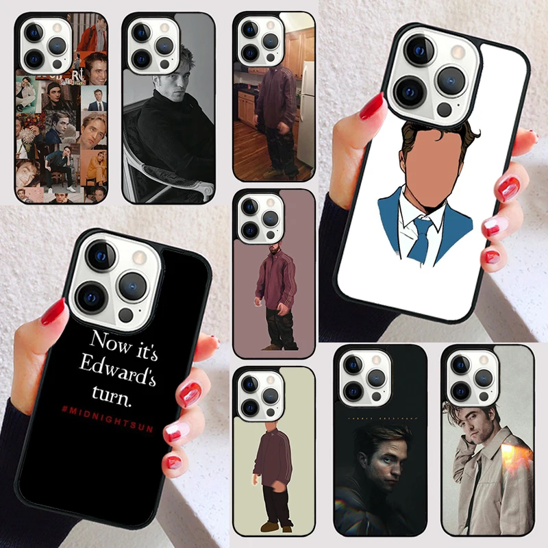 Funda de pie Robert Pattinson para iPhone 17 Air 15 16e 13 12 11 14 Pro Max Max Plus funda de teléfono coque Shell