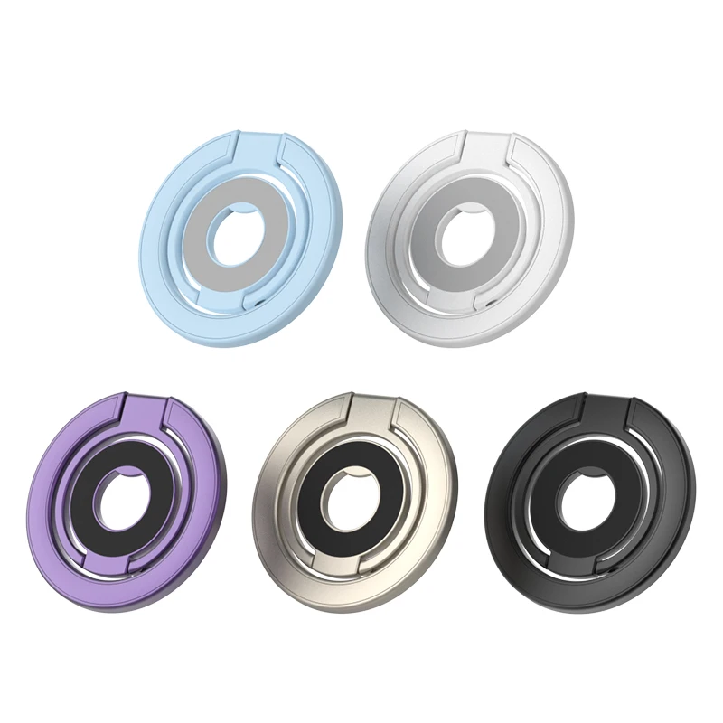 Nuevo soporte de anillo magnético de doble cara para teléfono, soporte plegable con imán fuerte, soporte de escritorio para IPhone 16 15 14 Pro, agarre para teléfono - imagen 5