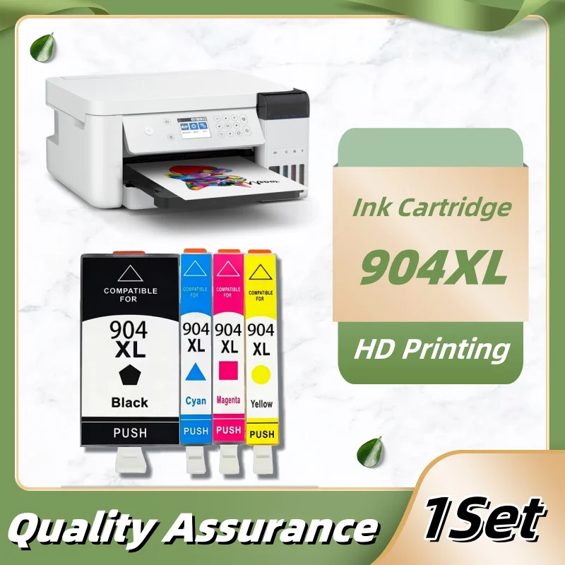 1 Juego de cartuchos de tinta de color 904XL 904 compatibles con impresora HP 904 904XL Officejet Pro 6960 6970 de alto rendimiento