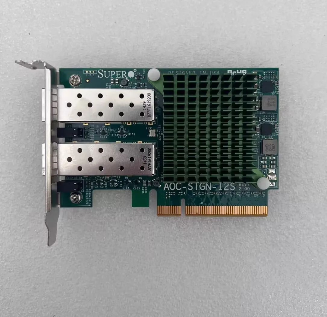 Controlador de interfaz de red AOC-STGN-I2S Adaptador Ethernet súper micro de doble puerto SFP + 10 GbE X520-DA2 REV2.0