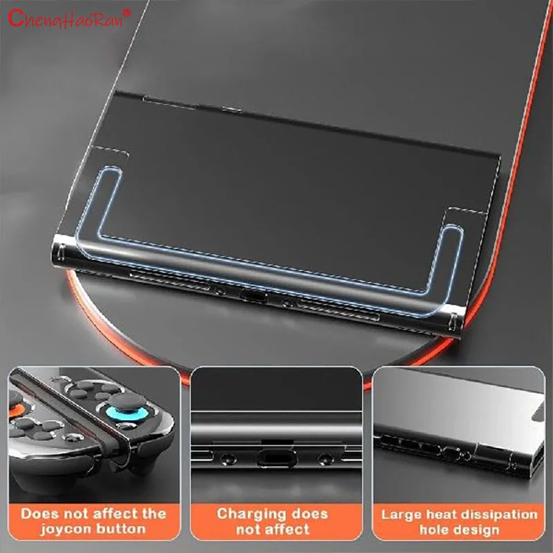 2025 NUEVA carcasa transparente para consola de juegos NS Switch 2, accesorios Joy-con, Protector completo, carcasa dura de PC, protección suave de TPU - imagen 5