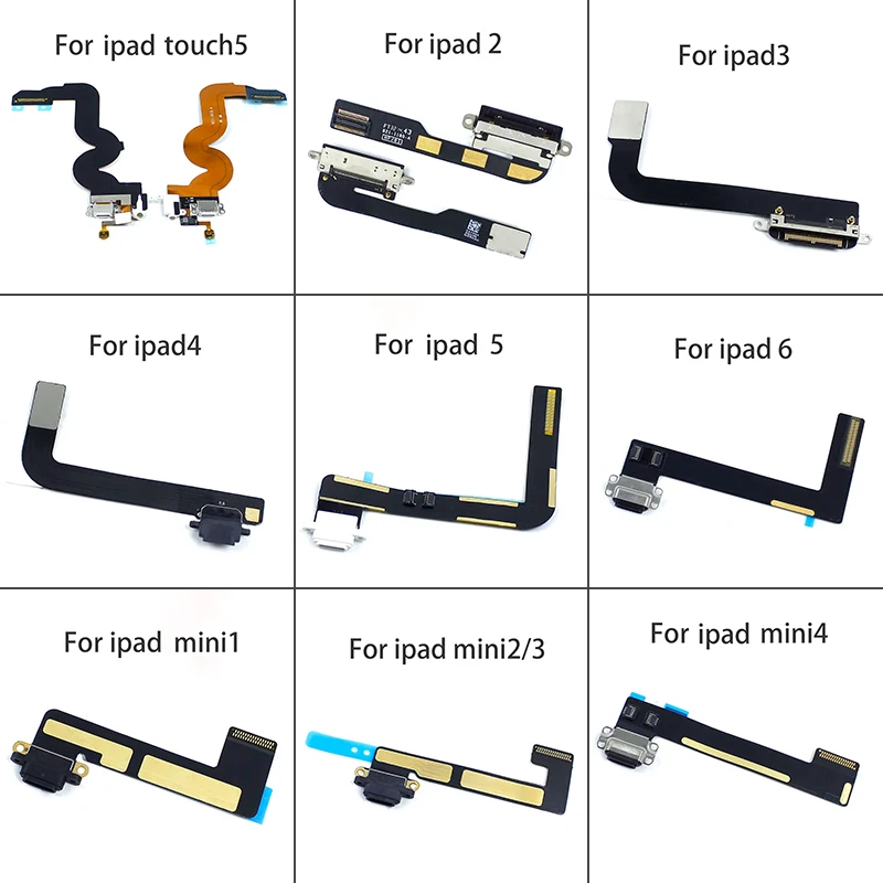 1 Uds puerto de carga USB conector cargador Dock Cable flexible para ipad touch5 ipad2 ipad3 ipad4 ipad5 ipad6 ipad mini1 2 3 4