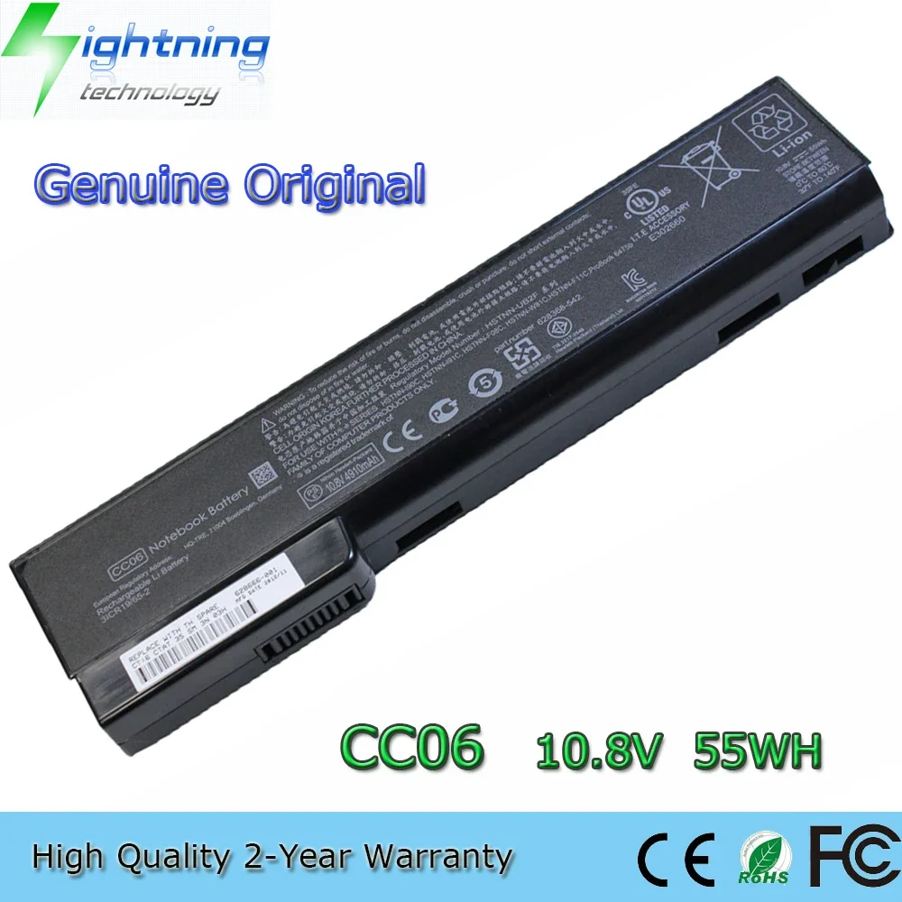 Nueva batería Original y genuino para ordenador portátil CC06 10,8 V 55Wh para HP Elitebook 8460p 8560p Probook 6465b 6560b CC09 10,8 V 100W, etc.