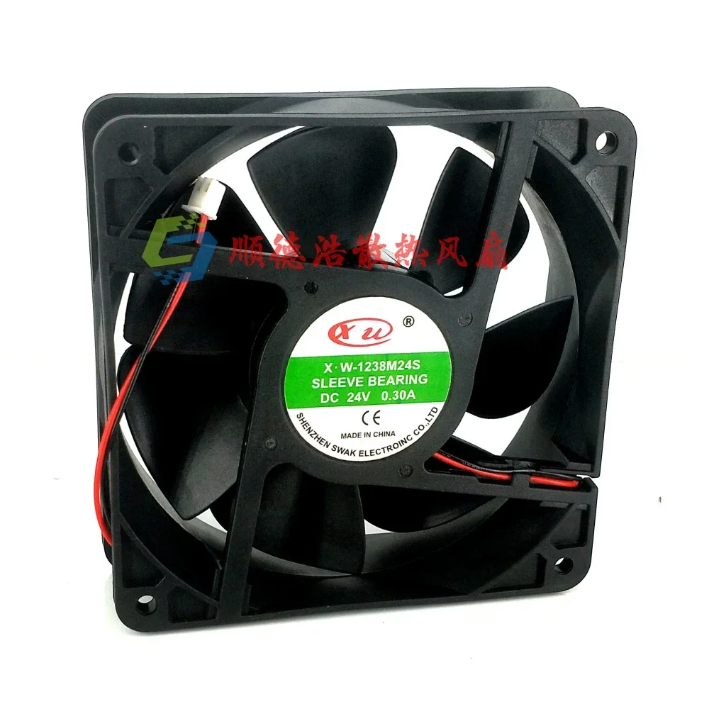 X.W-1238M24S Ventilador de enfriamiento del inversor DC 24V 0.3A 12038 12CM 120*120*38mm 2 cables - imagen 5
