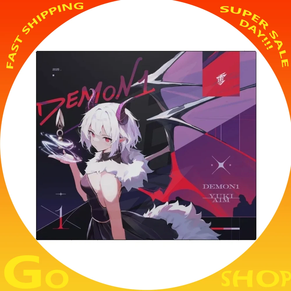 Alfombrilla de ratón de cristal Yuki Aim X Demon1, FPS Gaming, edición de copia de vidrio templado, alfombrilla de ratón profesional suave, regalos duraderos - imagen 2