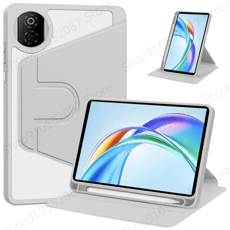Para Honor Pad X7 funda de 8,7 pulgadas 360 giratoria acrílico transparente funda dura con soporte para tableta Honor Pad X7 con portalápices - imagen 3