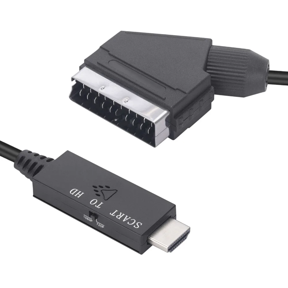 Convertidor adaptador Scart a HDMI Scart HDMI 1080P con Cable de entrada Scart Puerto de salida HDMI para HDTV STB VHS Xbox PS3 DVD - imagen 4