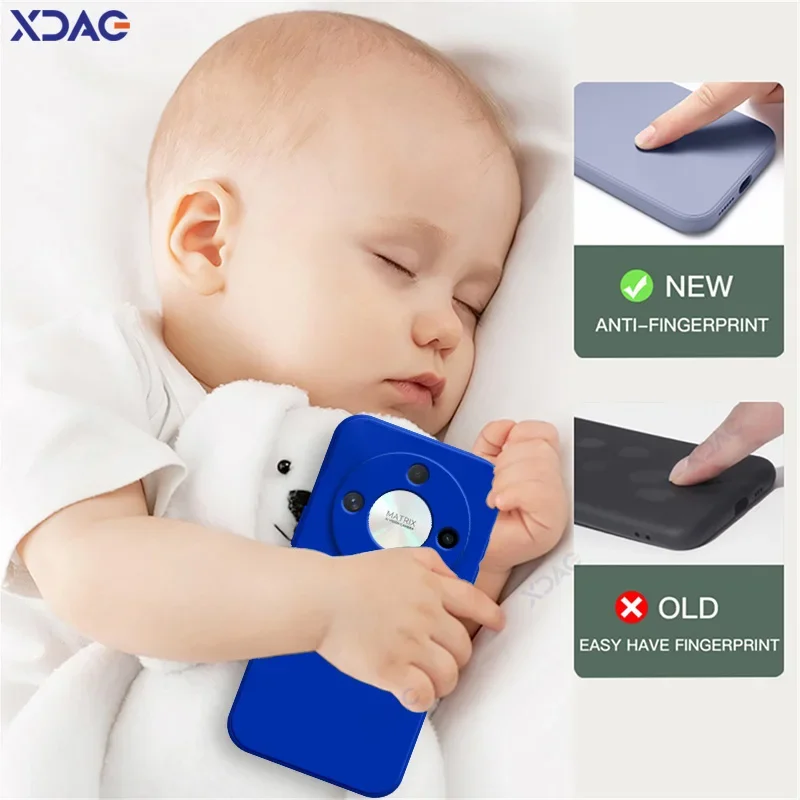 Funda de teléfono de silicona líquida cuadrada Original para Honor Magic 6 Lite X9B HonorX9B Magic6Lite 5G 360 funda suave anticaída a prueba de golpes - imagen 5