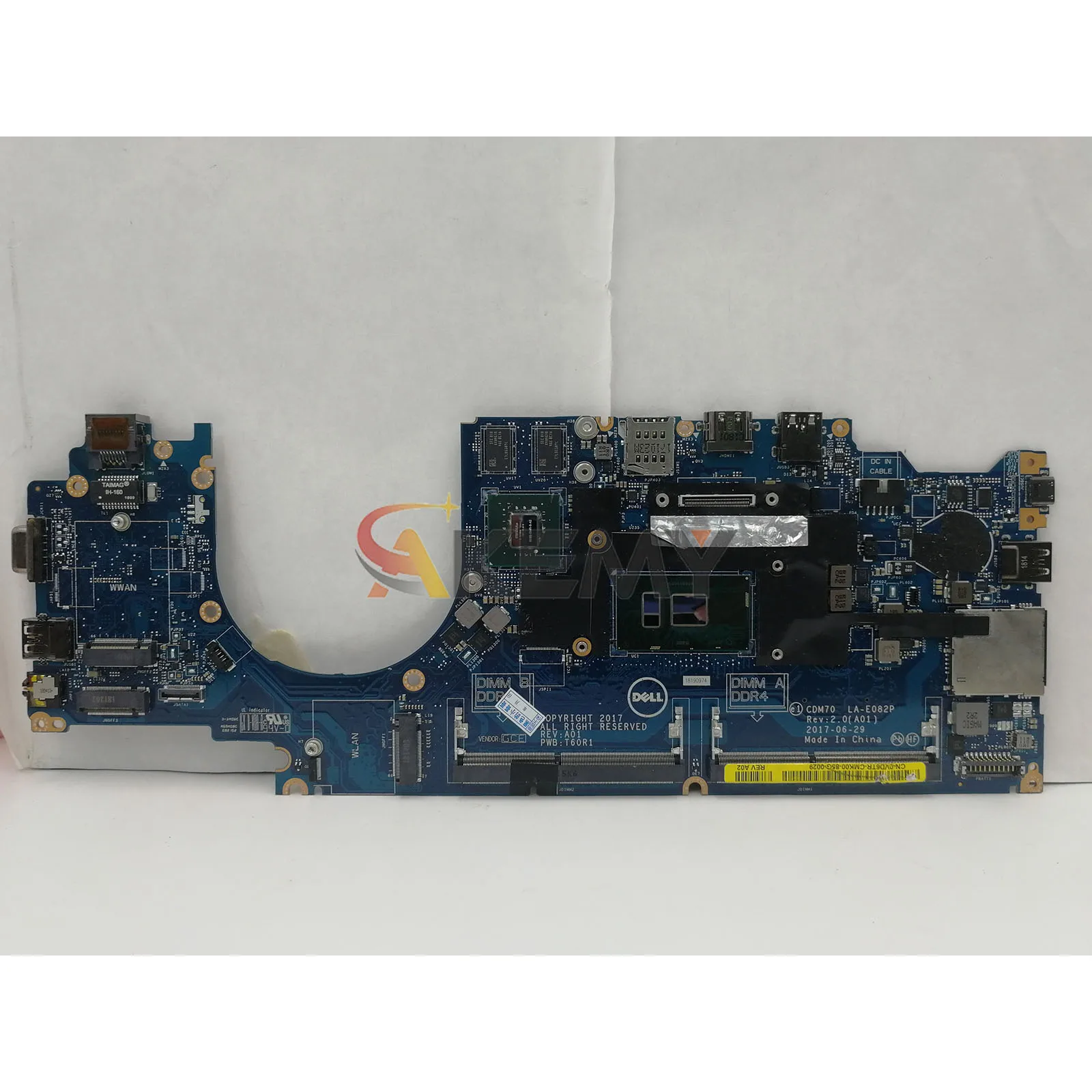 Para DELL Latitude E5480 5480 placa base para portátil LA-E082P con i5 i7-6th/7th Gen CPU V2G CN-0YYRGW 0XDPDM 0X0M92 100% probado OK - imagen 3