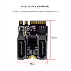 Adaptador M.2 Key A+E a SATA 3.0 para WiFi sin controladores
