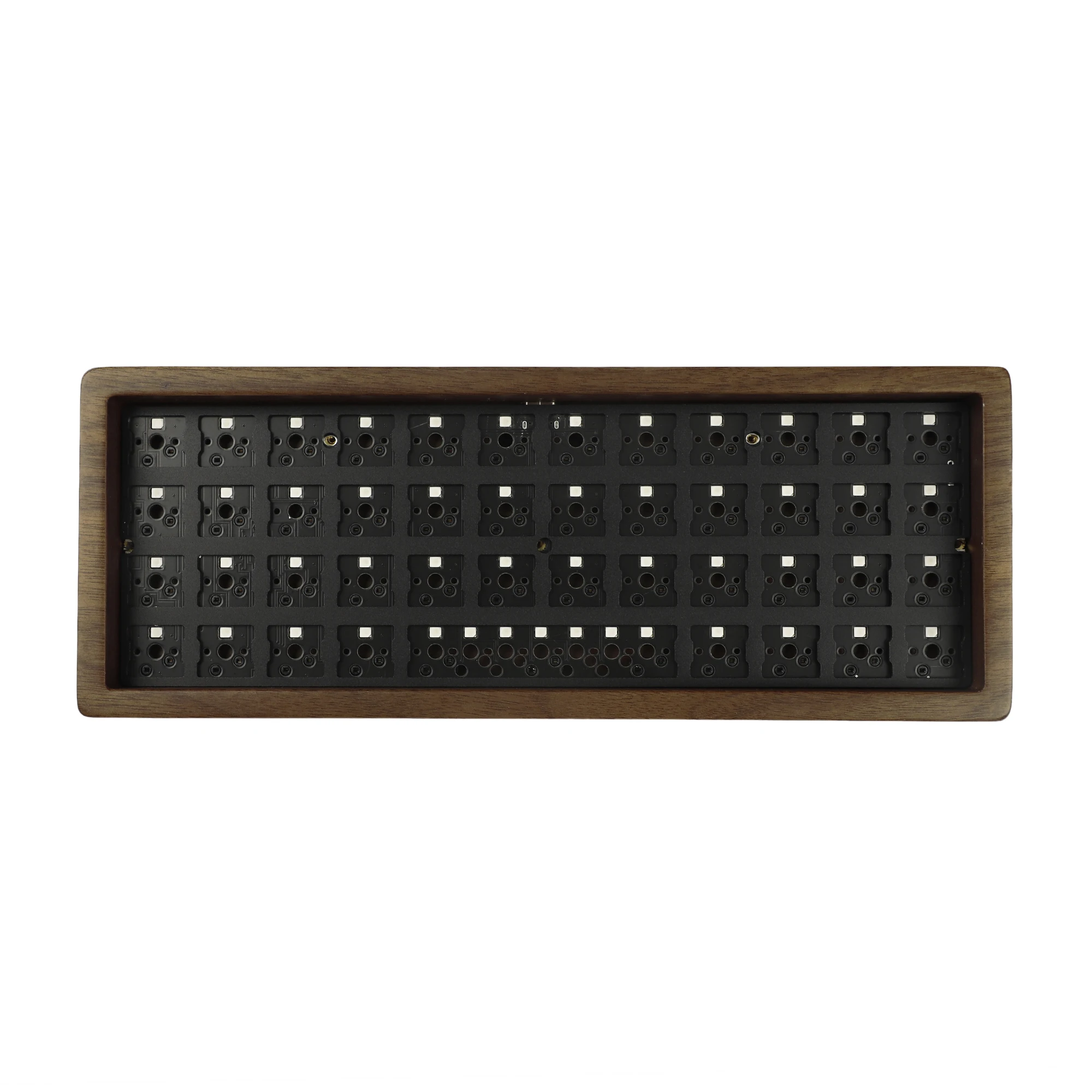 Funda de madera de nogal Air40 RGB Hot swap Cute 40 Teclado mecánico ensamblado QMK VIA tipo C PCB placa CNC - imagen 2