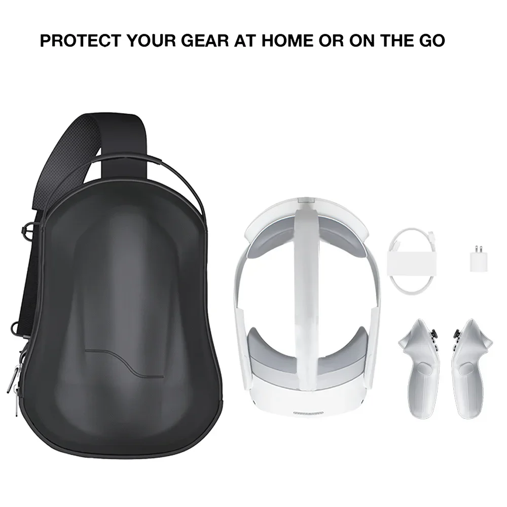 Estuche de transporte VR para Meta Quest 3, bolsa de almacenamiento de viaje, mochila cruzada para Quest 3S Quest 2 Pico 4, accesorios para auriculares VR - imagen 2