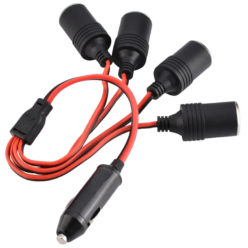 Divisor de encendedor de cigarrillos de coche, adaptador de corriente de enchufe hembra de 1 a 4, conector de 4 vías, accesorios para coche de 12V y 24V - imagen 2