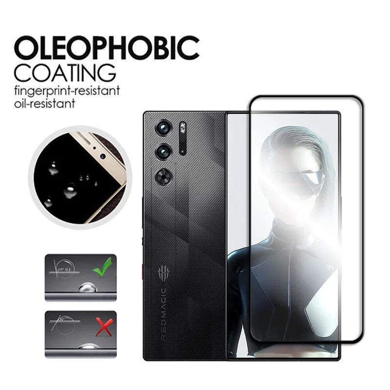 Protector de pantalla transparente ultrafino para ZTE nubia Red Magic 9S Pro, cristal templado para ZTE nubia Red Magic 9S Pro, película de lente HD
