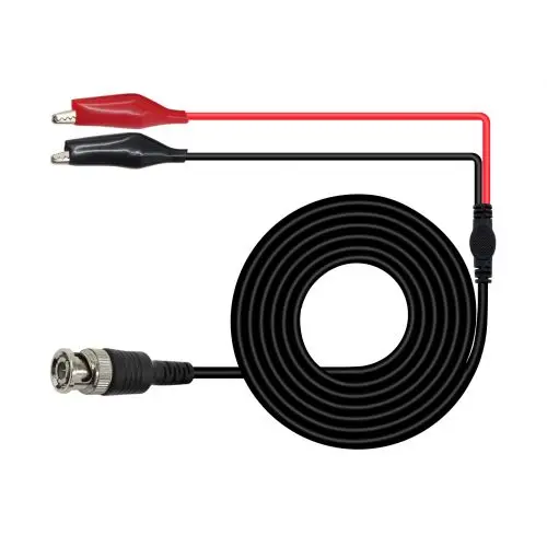Osciloscopio con enchufe macho BNC a pinza de cocodrilo Dual, sonda de prueba, Cable de plomo, 1m, 500V, 5A, para trabajo eléctrico