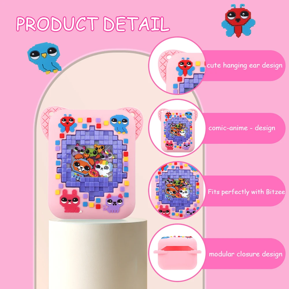 Estuche de transporte de silicona, funda protectora impermeable a prueba de golpes con cordón, funda de silicona para Bitzee, juguete interactivo, mascota Digital - imagen 3