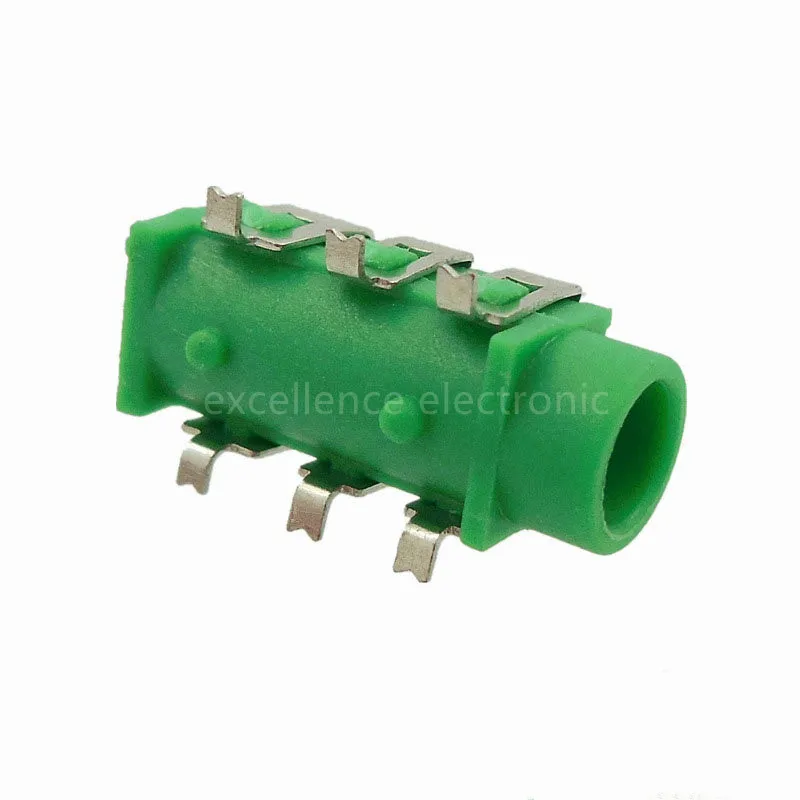 50 Uds PJ313D conector de Audio hembra de 3,5mm SMT conector de auriculares estéreo de 6 pines PJ-313D SMD 6P verde negro rojo - imagen 3