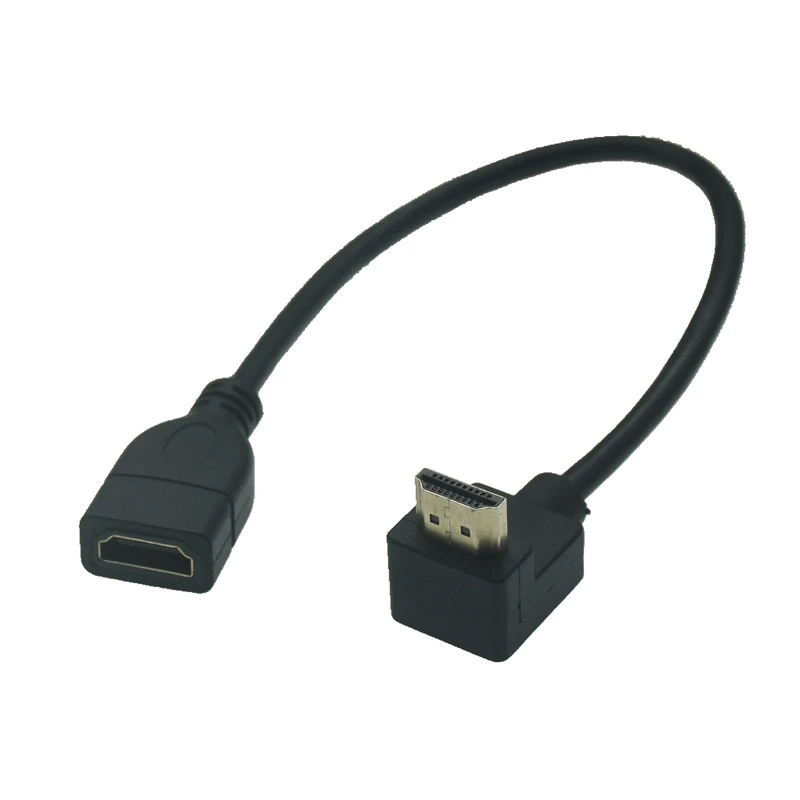 Convertidor macho a hembra compatible con HDMI Dual, adaptador en ángulo arriba y abajo, Cable HDMI para DVD, PS3, PC, 15cm, 30cm, 50CM, 1m - imagen 4