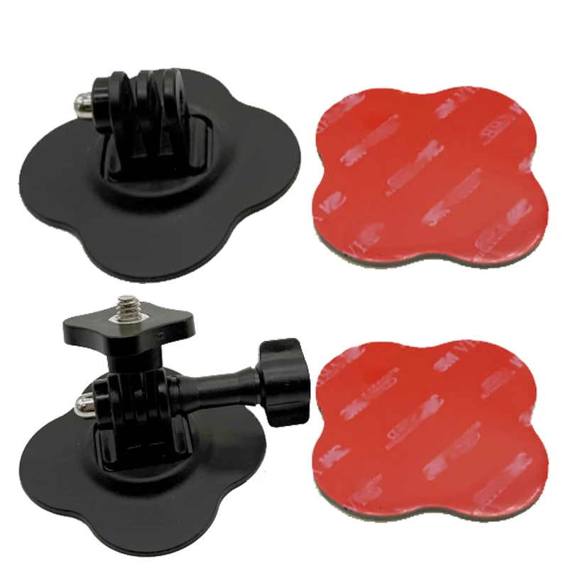 Soporte Universal Flexible para casco para GoPro 13, 12, 11, 10, 9, Insta 360 X3, X4, X5, DJI, Base adhesiva plana curvada, accesorio para cámara deportiva - imagen 2