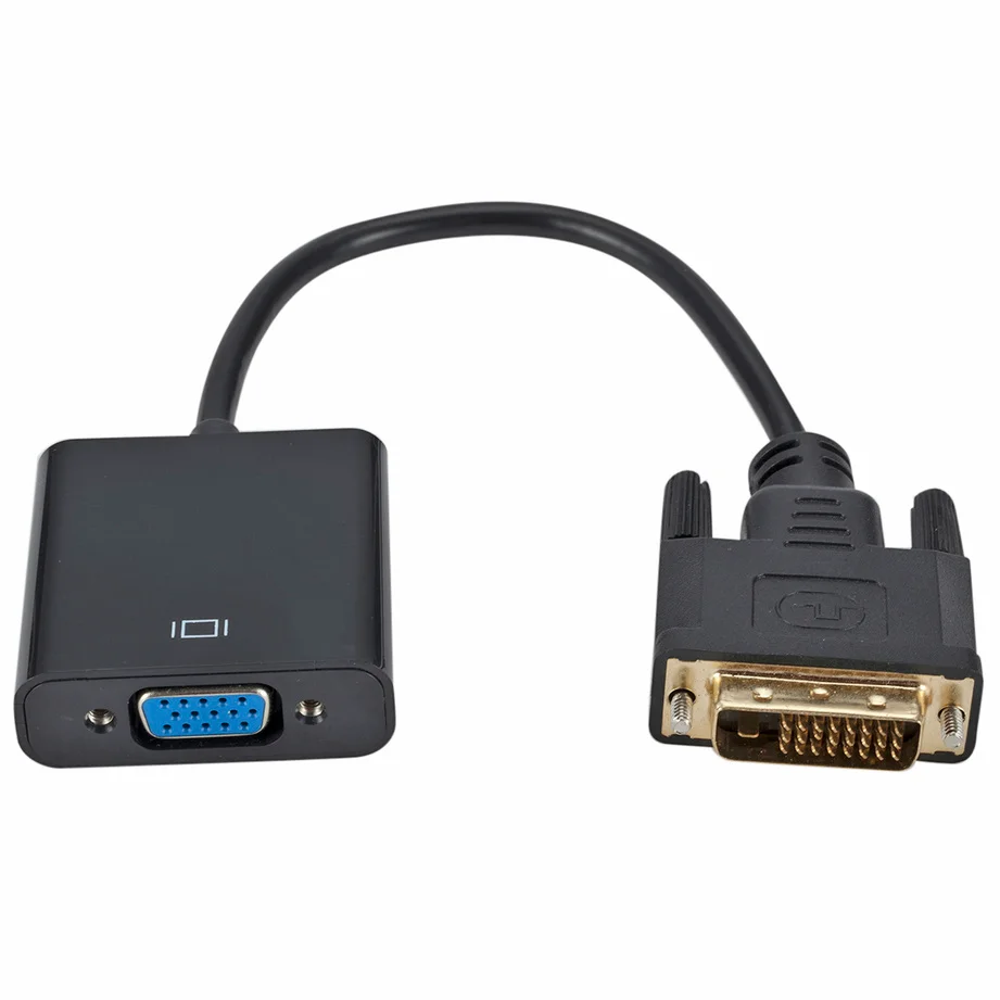 Grwibeou-adaptador DVI a VGA HD 1080P, convertidor de Cable macho a VGA hembra de 25 pines a 15 pines para Monitor de ordenador y PC, DVI-D - imagen 3