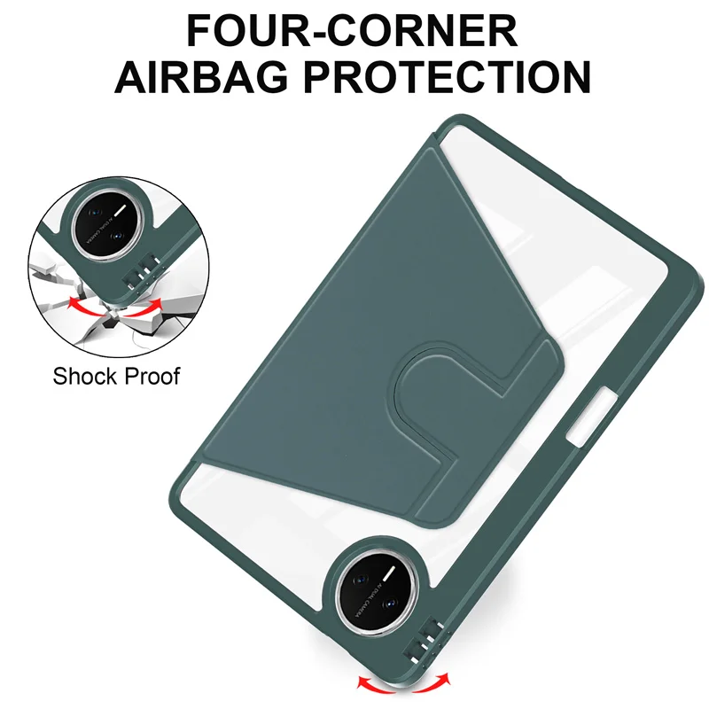 Funda con rotación de 360 grados para Huawei MatePad Mini, Funda de 8,8 pulgadas con portalápices, Funda trasera transparente acrílica para tableta Huawei MatePad Mini - imagen 5