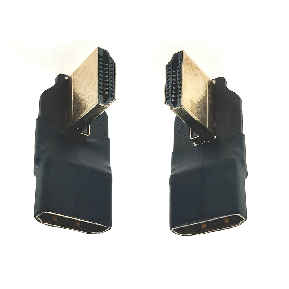 Adaptador de conector de ángulo recto macho a hembra, compatible con PCB, HDMI, extensor de 90 grados, 1080P, HDTV, alta calidad, venta al por mayor