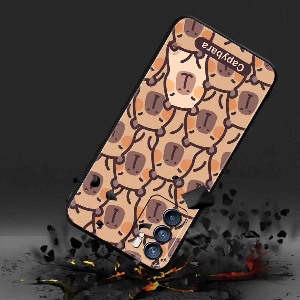 Funda emparejada de capibara de animales de dibujos animados para Oppo A54 A53 A52 A9 A15 A76 A74 A57 A31 Find X6 Pro X5 Reno8 Reno7 Reno6 Pro 5G - imagen 3