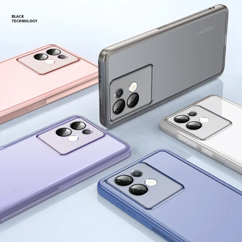 Funda de teléfono con película de lente para OPPO Reno 8 Pro Plus Lite 8T 8Z 5G 360, funda protectora trasera para cámara Reno8 Reno8Pro 8Lite, bolsa suave para niñas - imagen 2