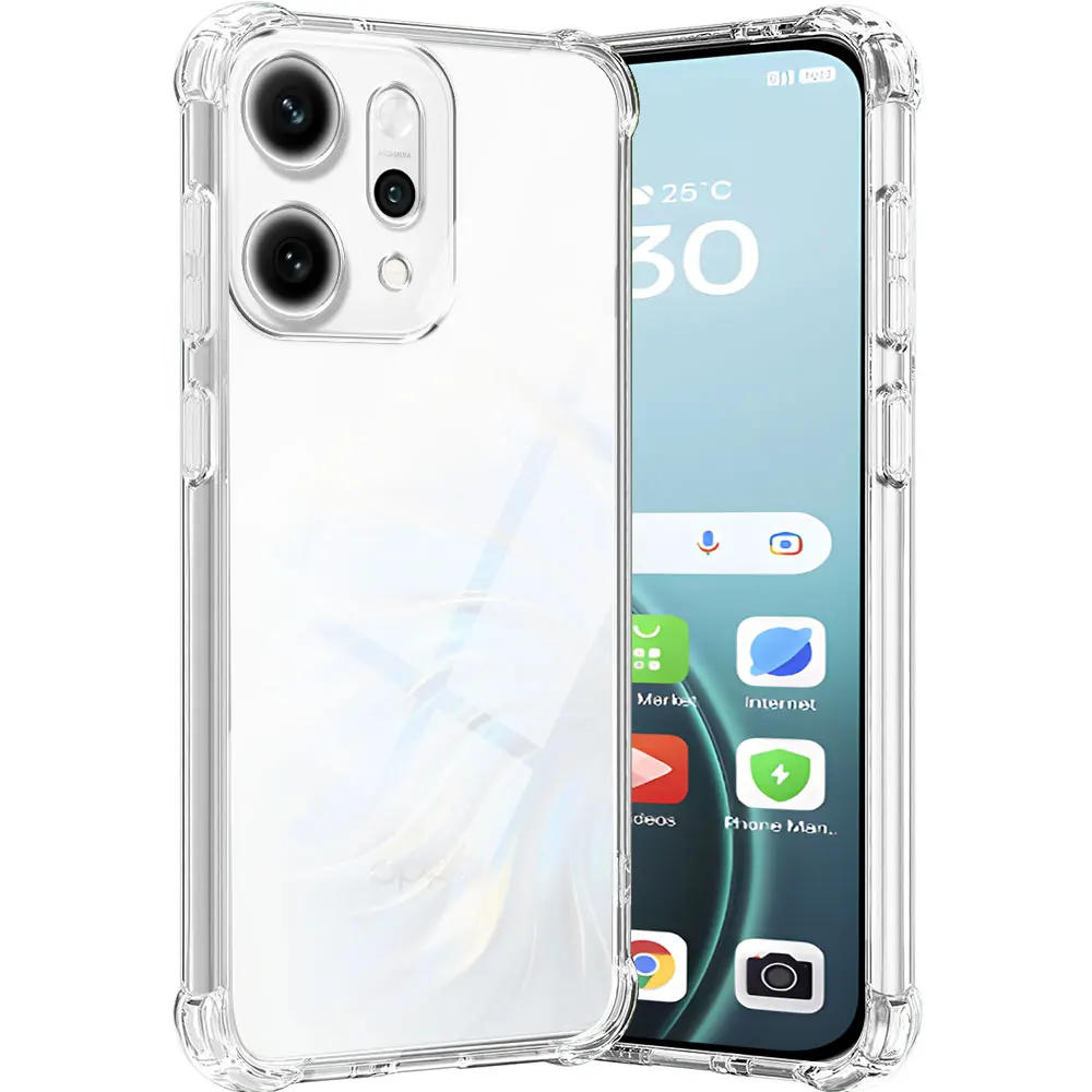 Funda de teléfono OPPO Reno 14 Pro 14 F, Funda Airbag de silicona suave transparente a prueba de golpes, Funda trasera para OPPO Reno 14F reno14, Funda protectora - imagen 5