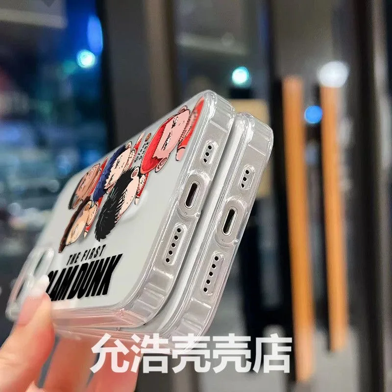 Funda de teléfono magnética Anime Slam Dunk Magsafe para iPhone 16 15 14 13 12 11 8 7 Plus Pro Max X XR XSMax cubierta de Tpu transparente suave - imagen 5