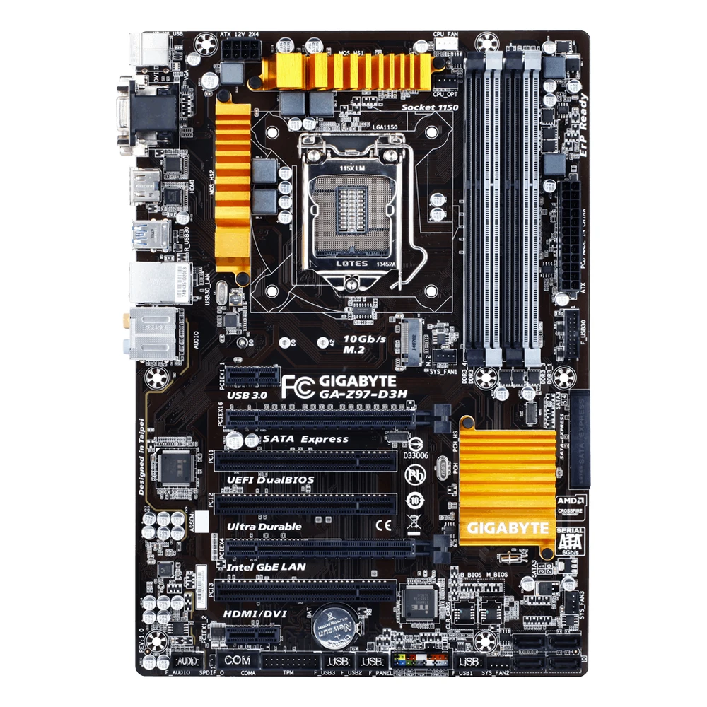 GIGABYTE-placa base GA-Z97-D3H LGA 1150 Intel Z97, HDMI, SATA, 6 Gb/s, USB 3,0, ATX - imagen 2