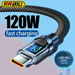 Cable USB-C NNBILI 120 W Carga Rápida con LED