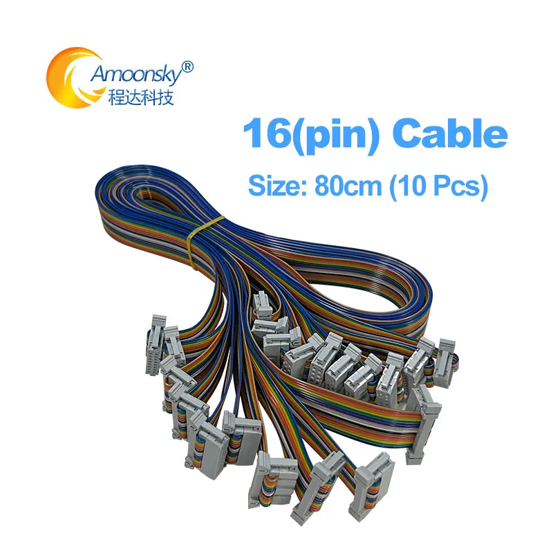 Pantalla LED 16P Cable plano de 16 pines 20cm 40cm 60cm 80cm 100cm cinta plana de cobre puro módulo LED de datos Cable receptor Cable de señal - imagen 4