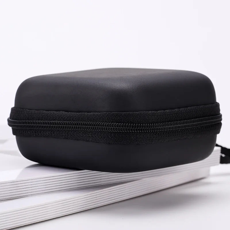 Bolsa de auriculares EVA para Lenovo, estuche para auriculares inalámbricos con Bluetooth, almacenamiento de viaje Negro, bolsa para auriculares a prueba de golpes con cuerda colgante - imagen 4
