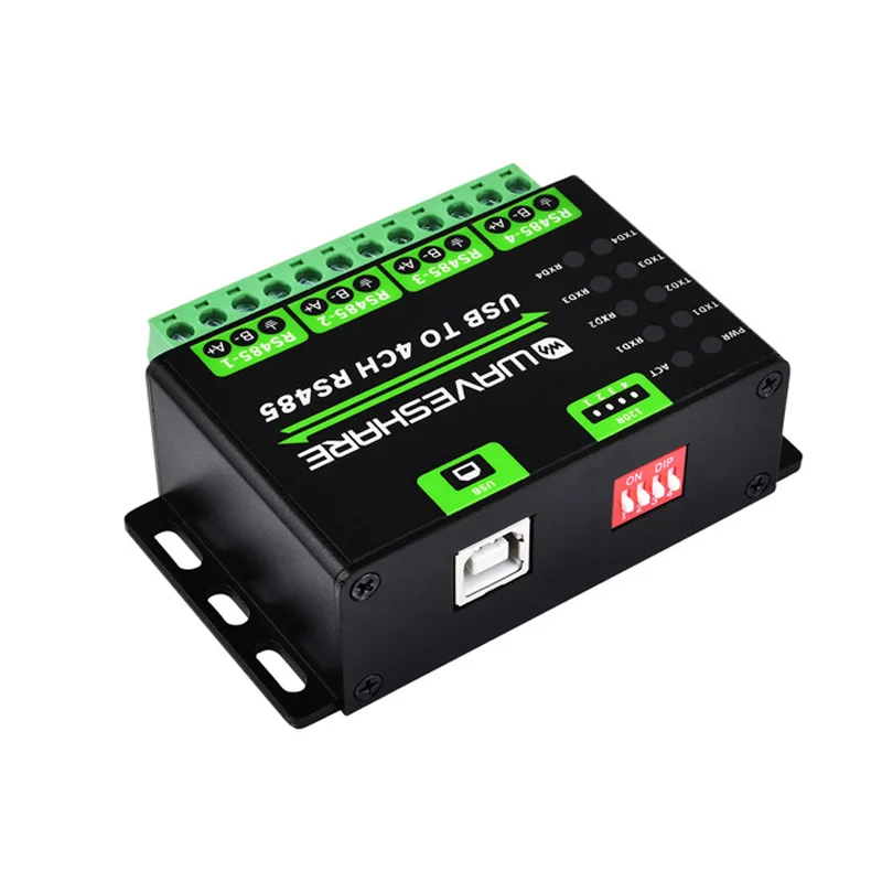 Convertidor industrial USB a 4 canales RS485, carcasa de aleación de aluminio, circuitos de protección múltiple, soporte para sistemas múltiples - imagen 5