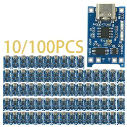 10/100 Uds TP4056 1A módulo de placa de carga de batería de litio TYPE-C interfaz USB protección de carga dos en uno