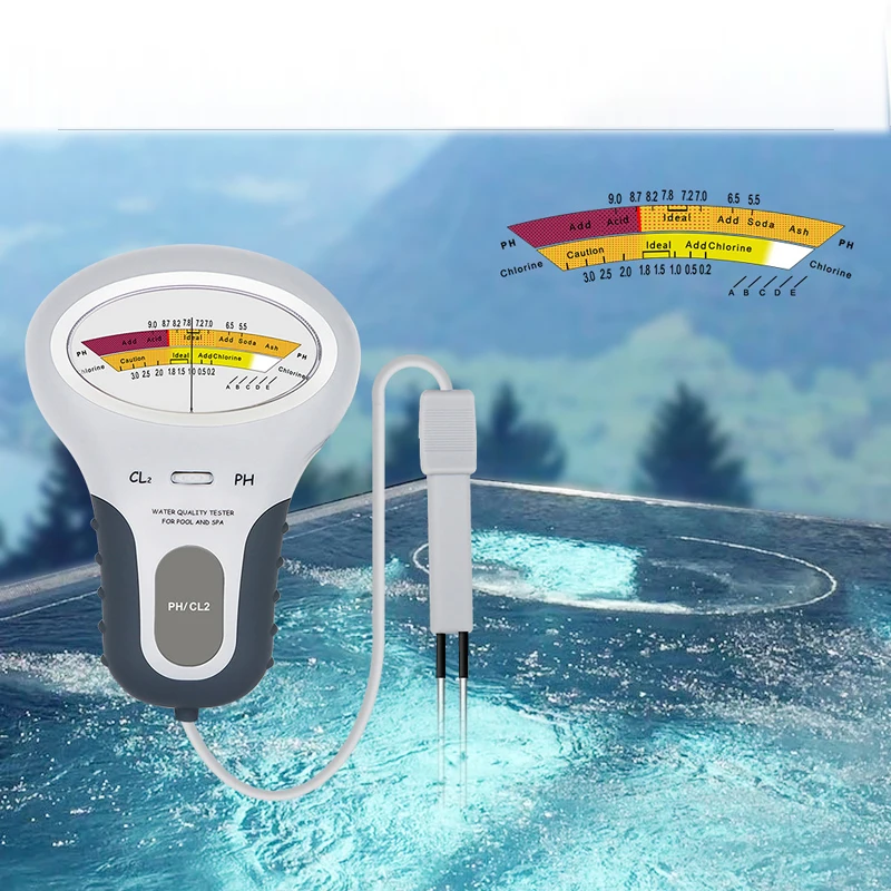 Monitor de PH para piscina de cloro 2 en 1, medidor de acuario, nivel CL2, medidor de PH Digital portátil, instrumentos de calidad del agua - imagen 2