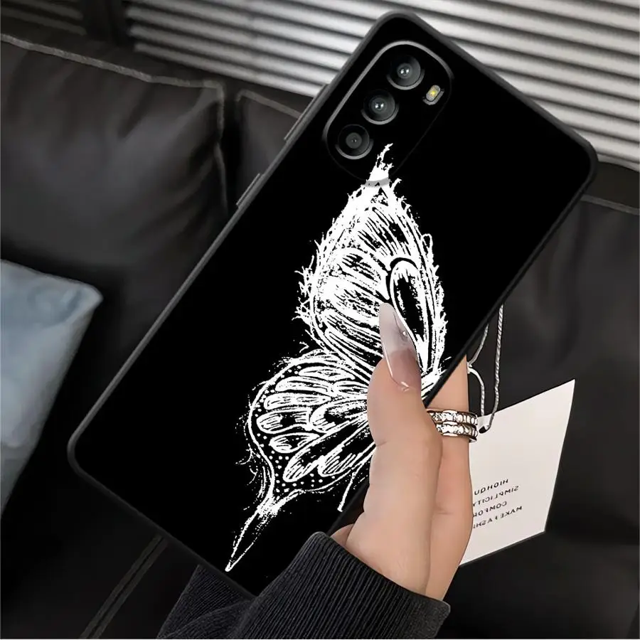 Hermosa mariposa negra funda de teléfono suave para Motorola Mot G52 Edge 20 Pro 30 Lite G71 G22 Edge40 G32 G50 G53 G30 G60s G60 - imagen 3